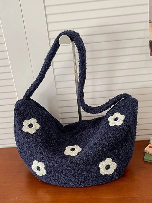 Floral Plush Crossbody Bag Simply Love