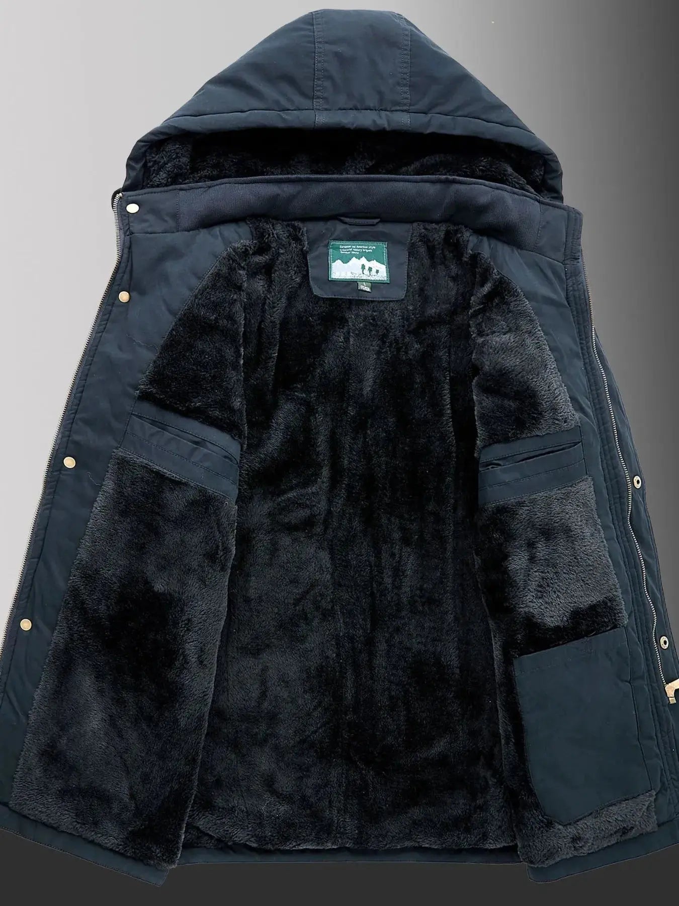 Men's Plus Size Fleece Lined Hooded Winter Coat Simply Love