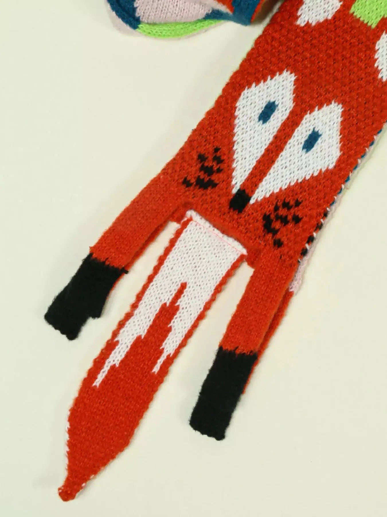 Knitted Fox Pattern Scarf Simply Love