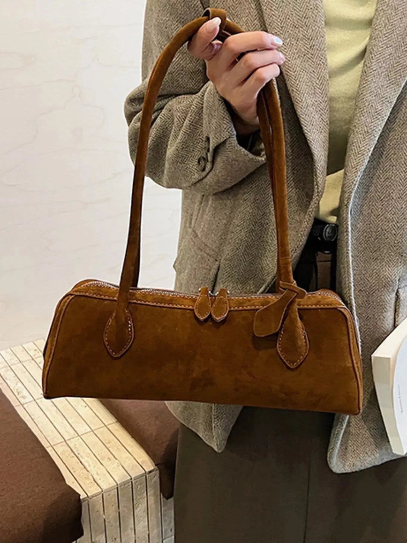 Solid Color Shoulder Bag Simply Love