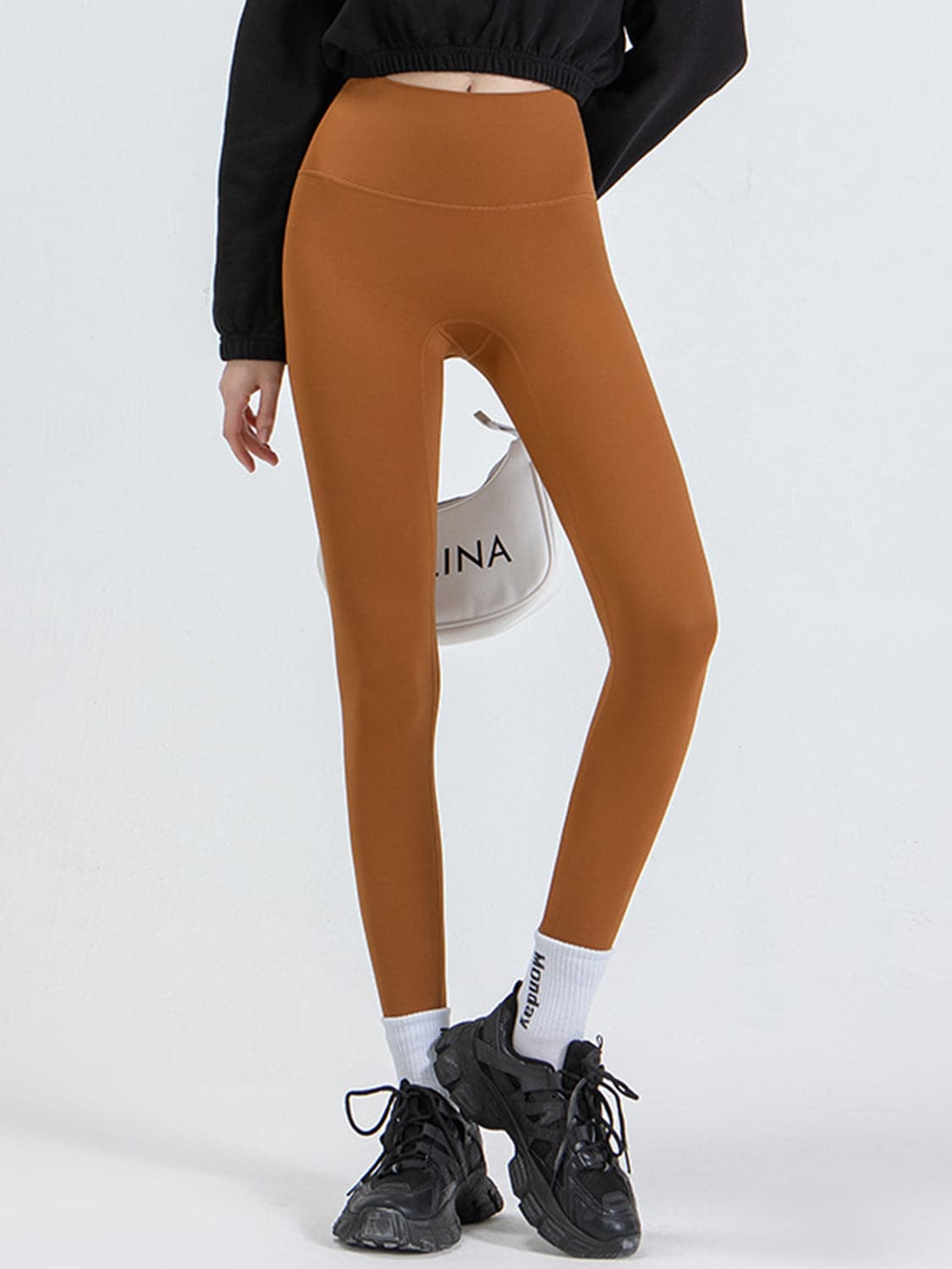 Wide Waistband Sports Leggings.