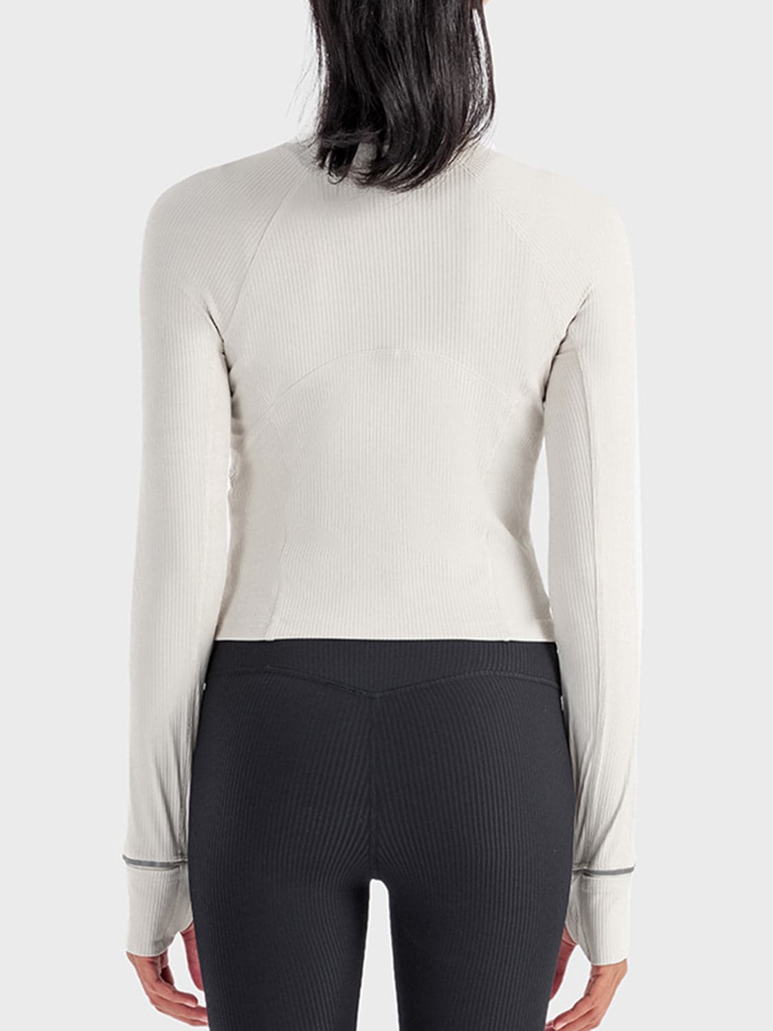 Mock Neck Half Zip Long Sleeve Sport Top.