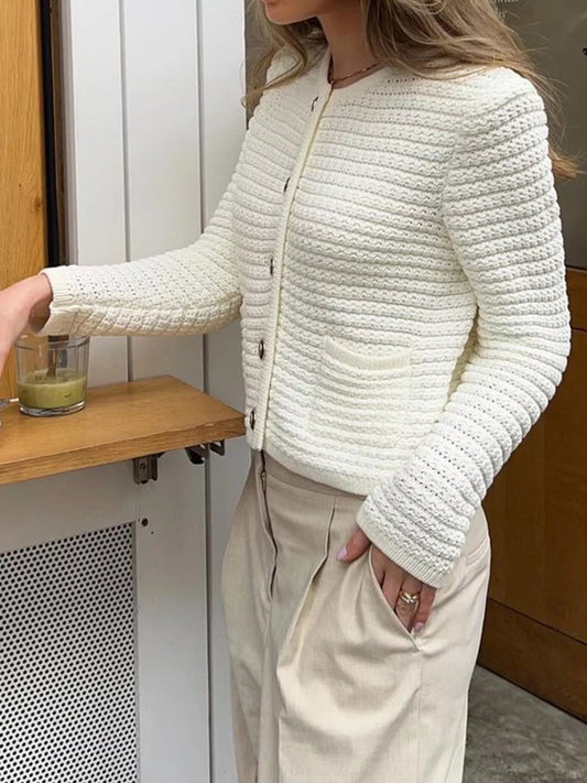 Button-Down Long Sleeve Cardigan Simply Love