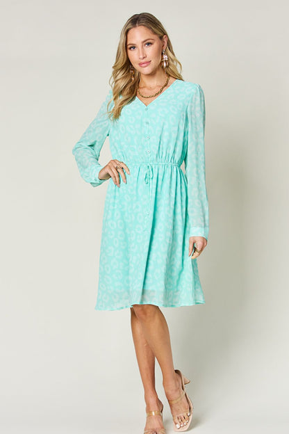 Double Take: Ruched V-Neck Dress
