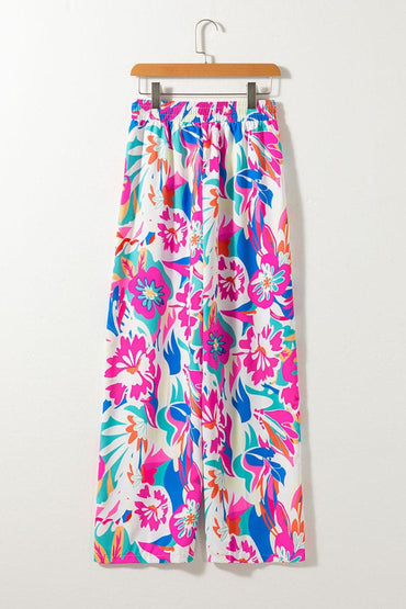 Printed Wide Leg Pants.