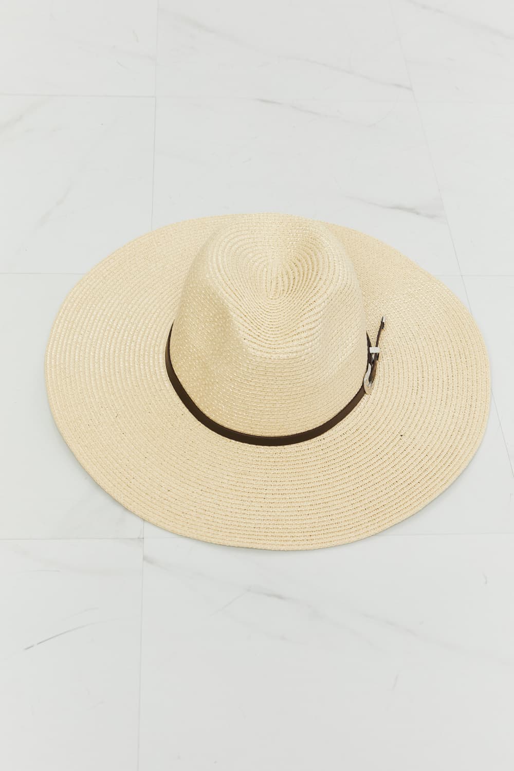 Fame Boho Summer Straw Fedora Hat.