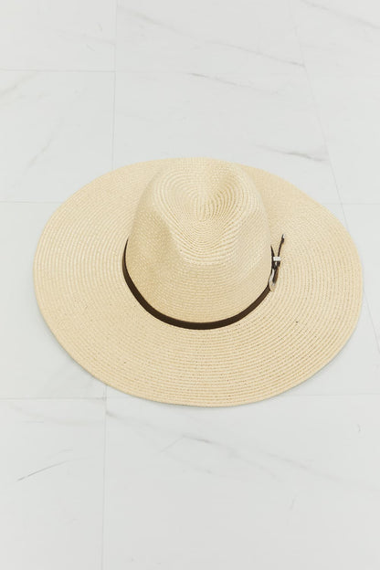 Fame Boho Summer Straw Fedora Hat.