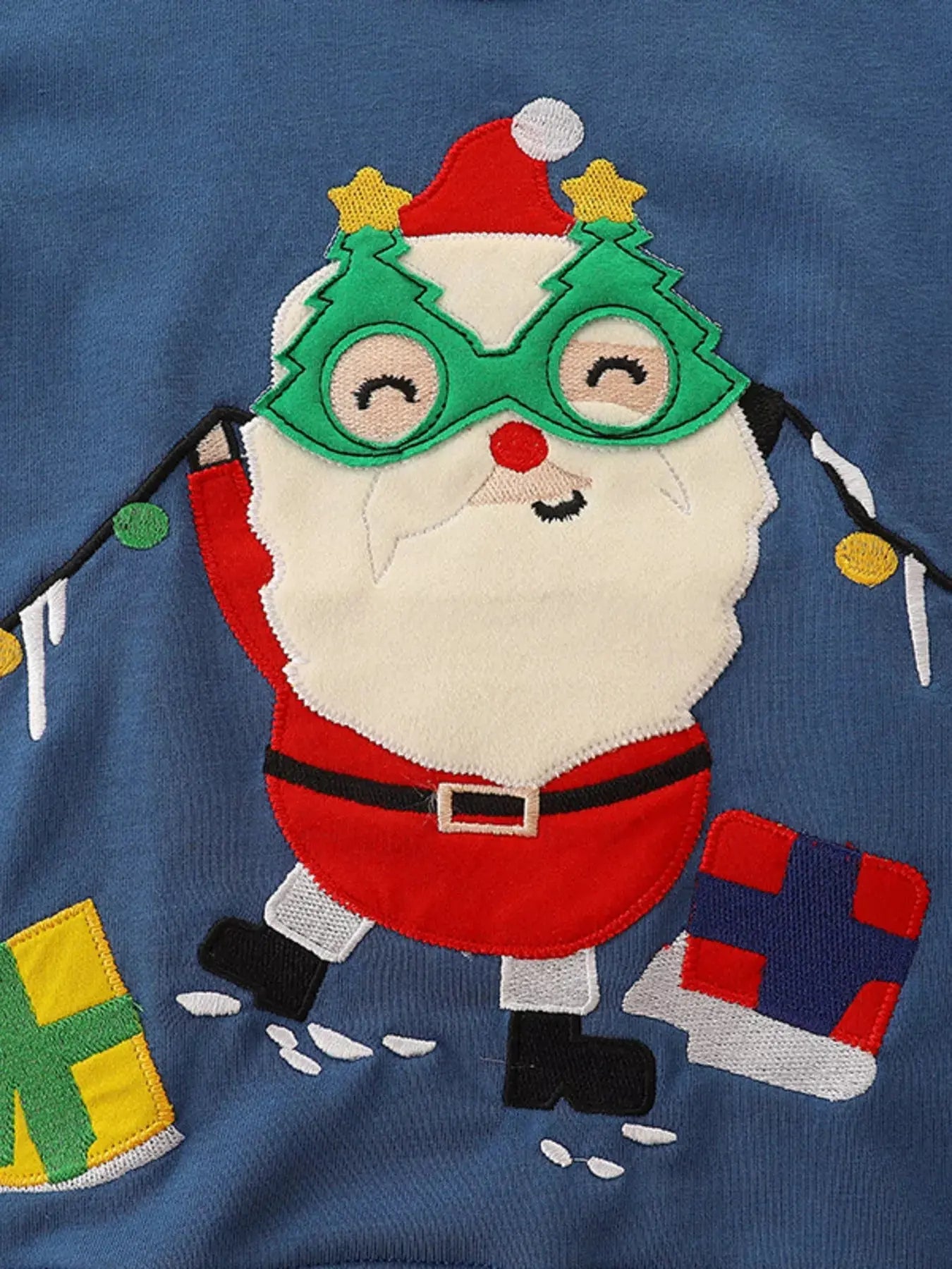 Children's Santa Applique Christmas Sweatshirt Simply Love
