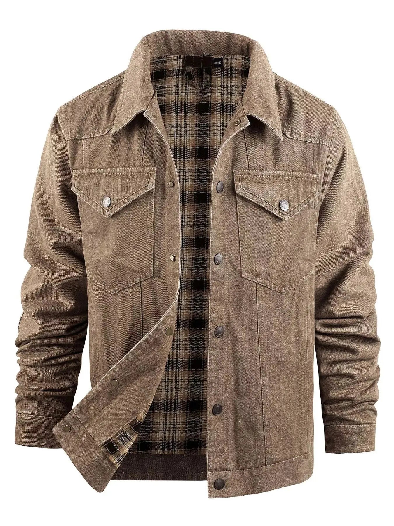 Men's Casual Snap Down Denim Jacket Simply Love