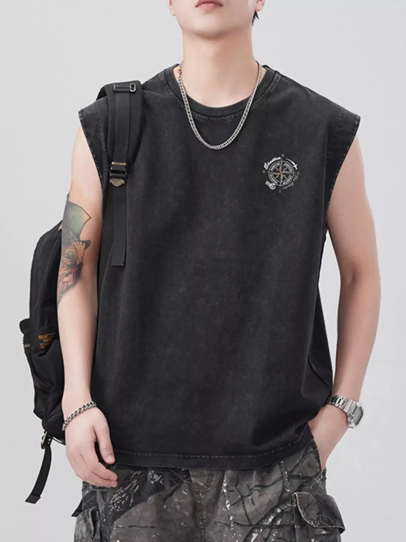 Men's Plus Size Round Neck Tank Simply Love