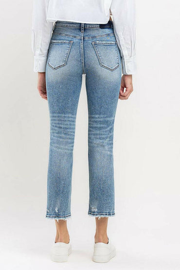 Lovervet Full Size High Rise Slim Straight Jeans.