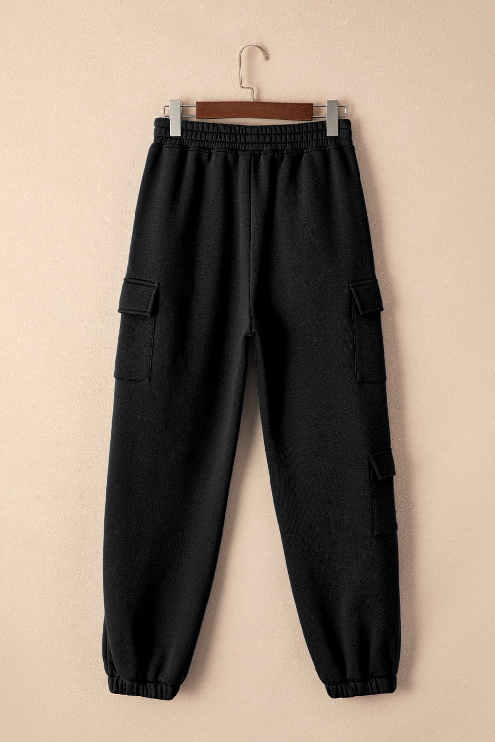 Pocketed Elastic Waist Active Joggers.