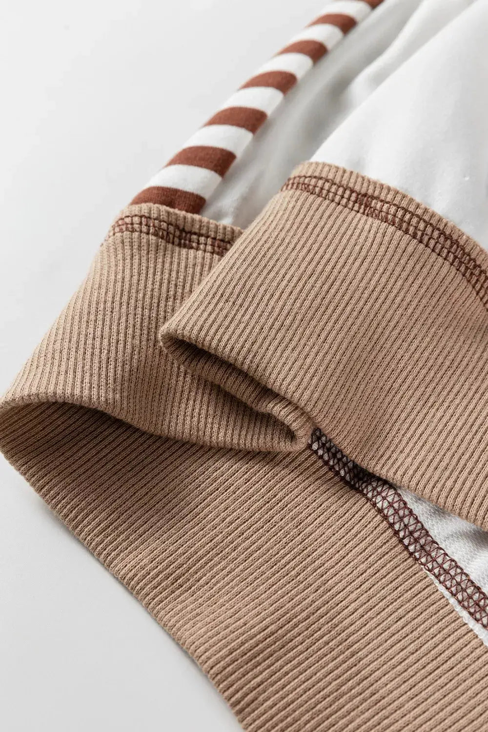 Stripe Colorblock Patchwork Sweatshirt With Contrast Stitching Simply Love