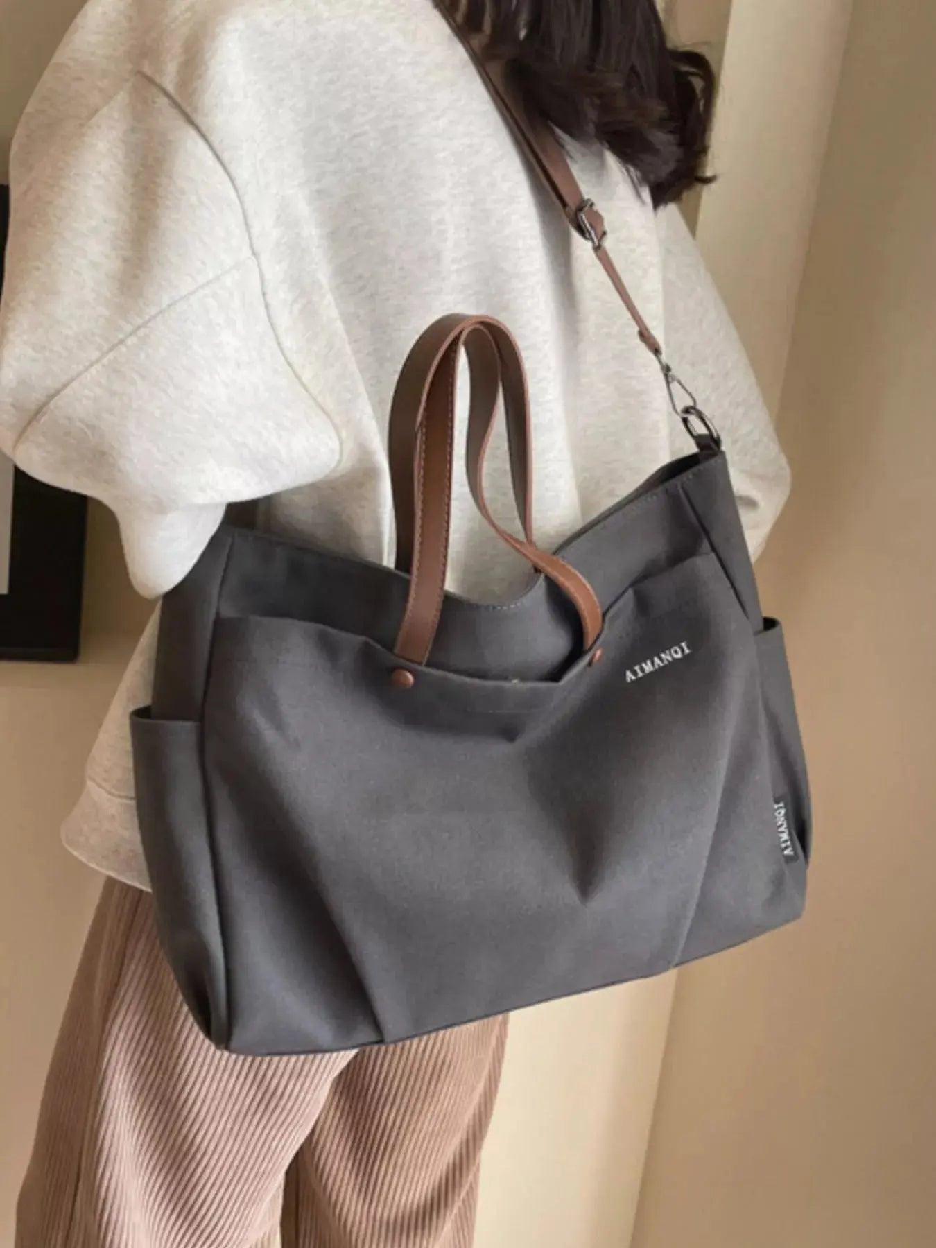 Canvas Tote Crossbody Bag Simply Love