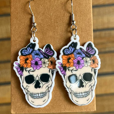 Spooktacular Halloween Acrylic Dangle Earrings