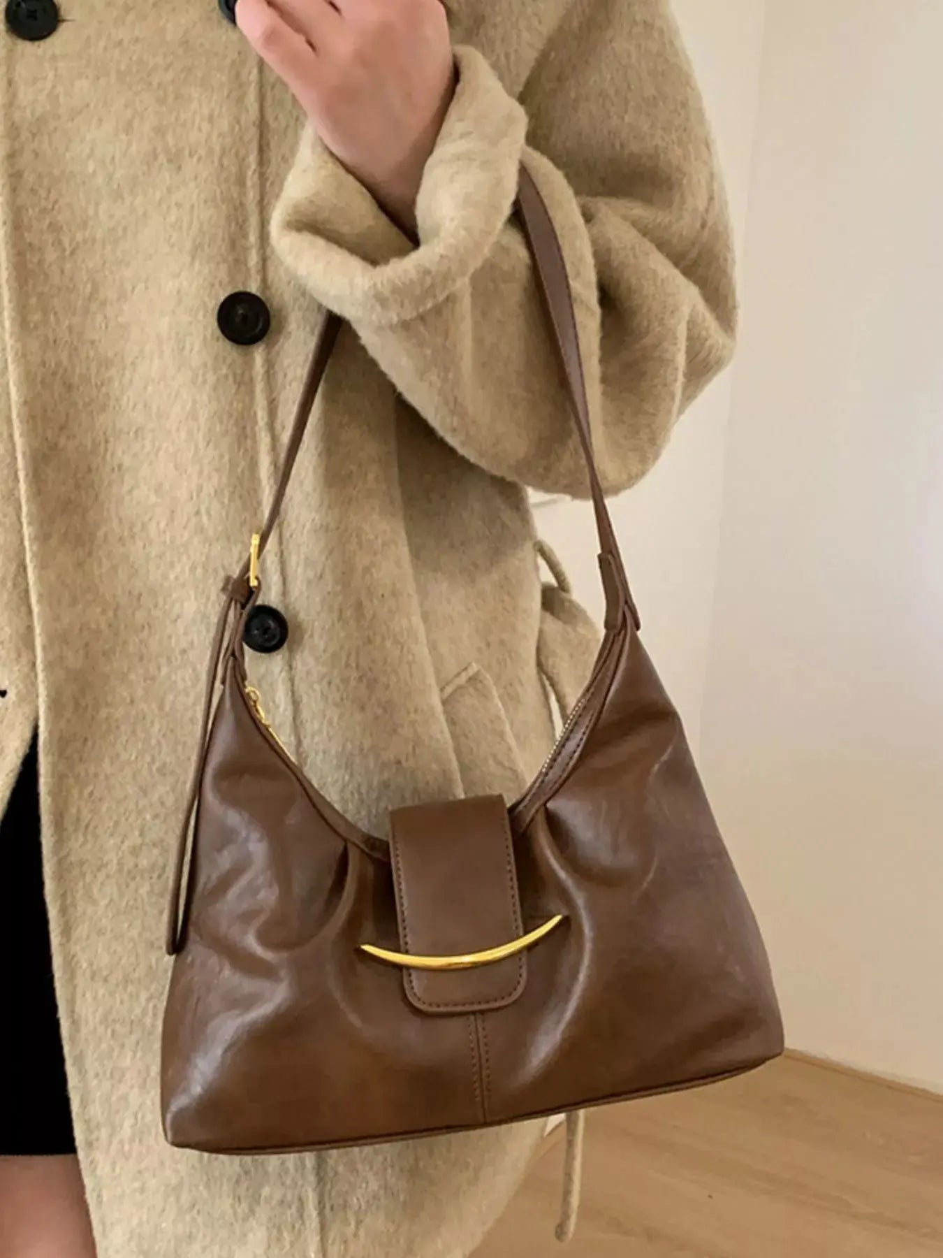 Buckle Adjustable Strap Crossbody Bag Simply Love