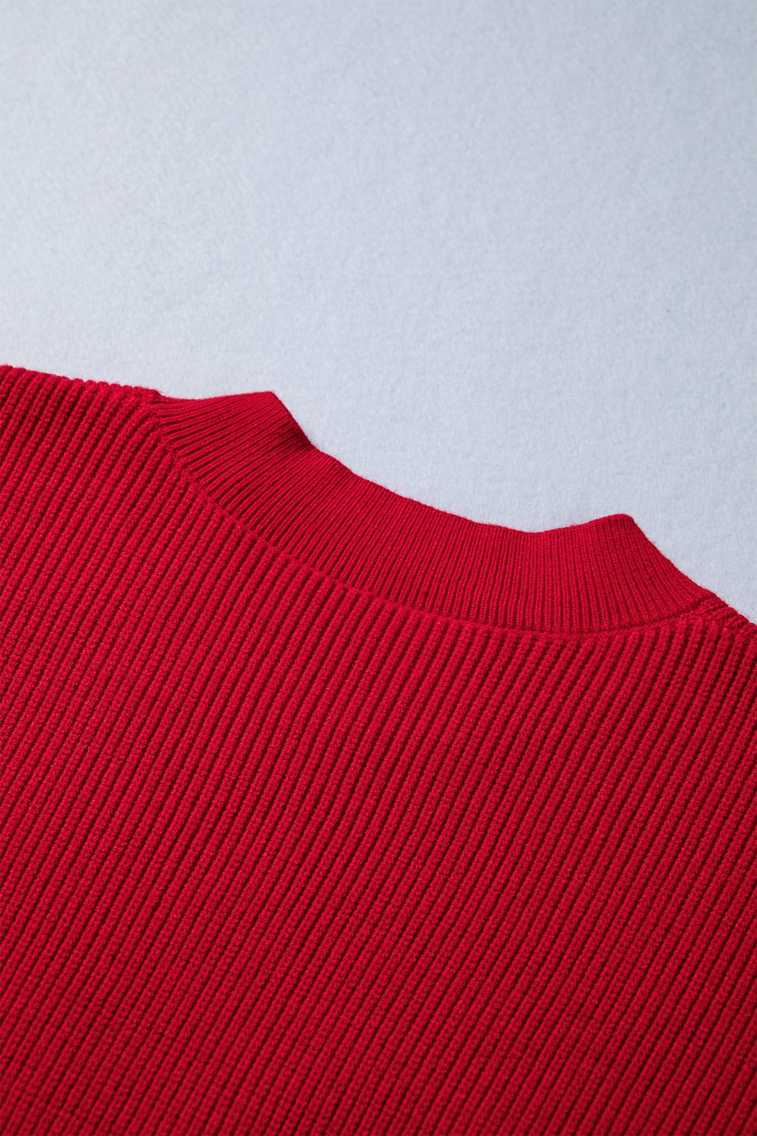 Dear-Lover Red Ribbed Knit Top Women's Everyday Sweater Bow Detail Southern Belle Dear-Lover Dropshipping