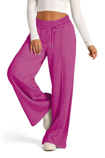 Effortlessly chic wide leg pants with drawstring waist