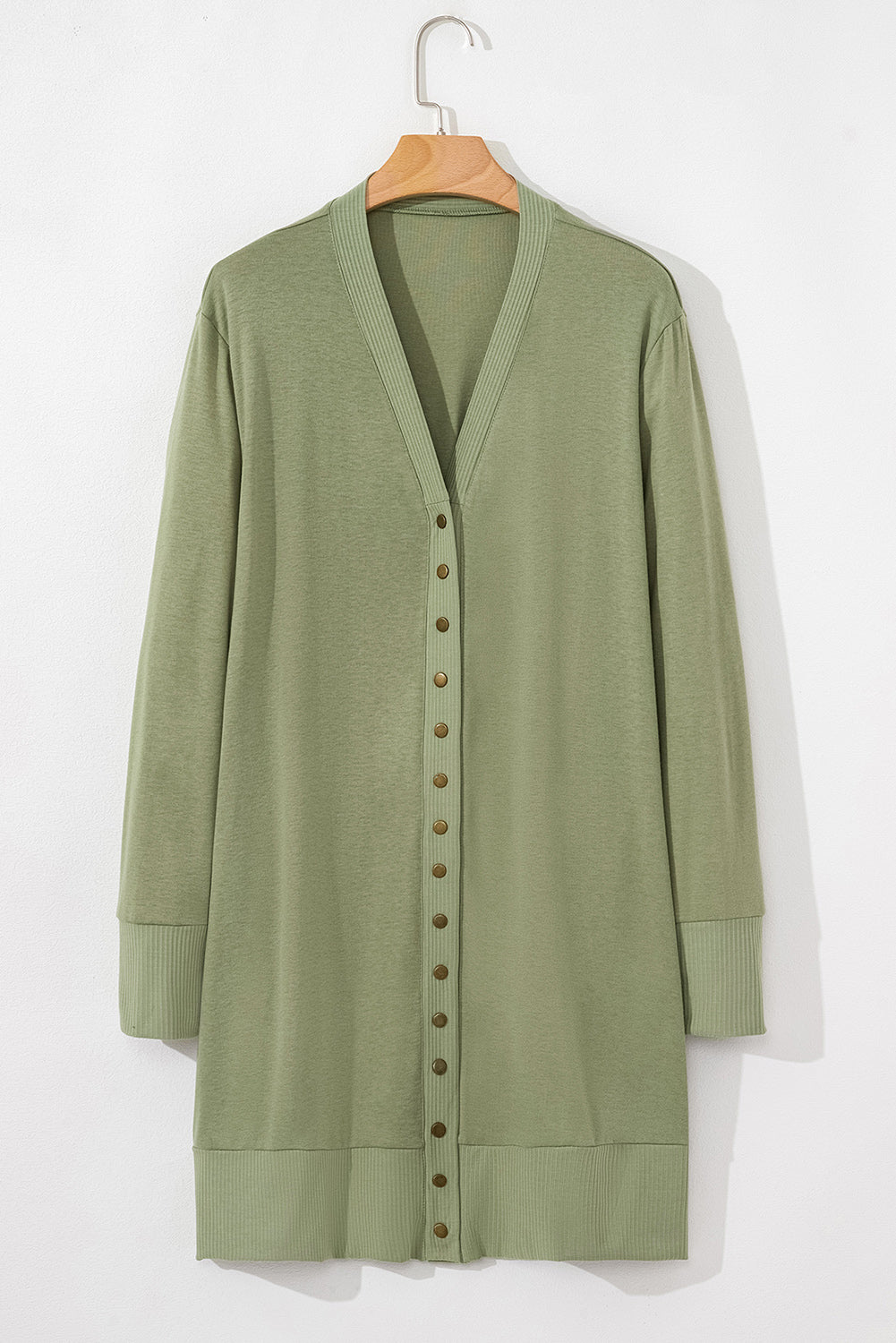 Chic green plus size cardigan