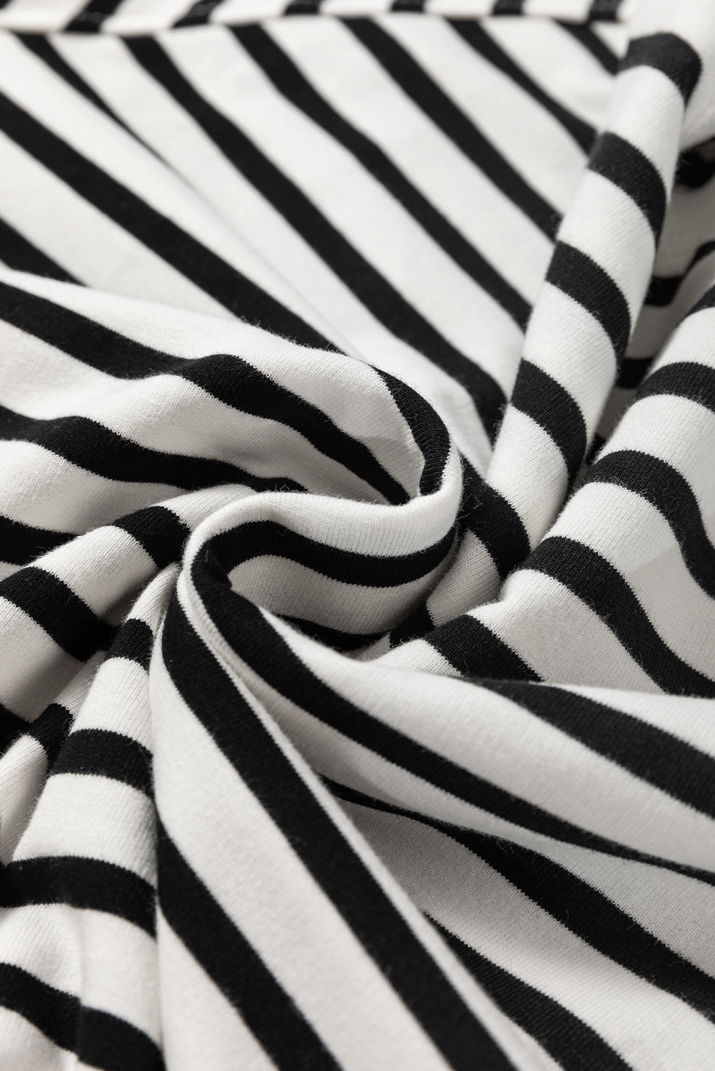 Black Stripe Raglan Sleeve Side Slits Loose Sweatshirt Love Salve