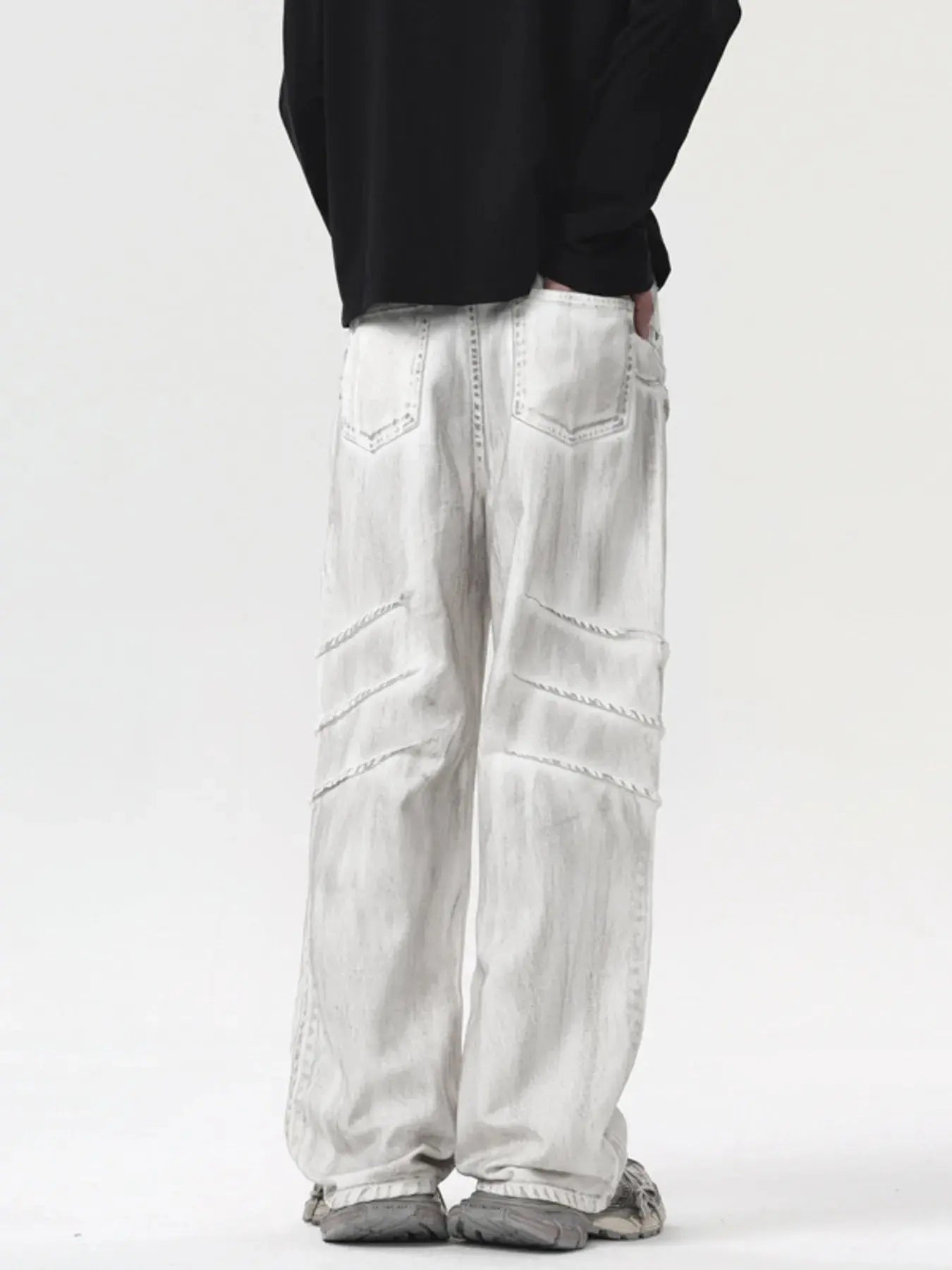 Men's Wash Wide Leg Jeans Simply Love