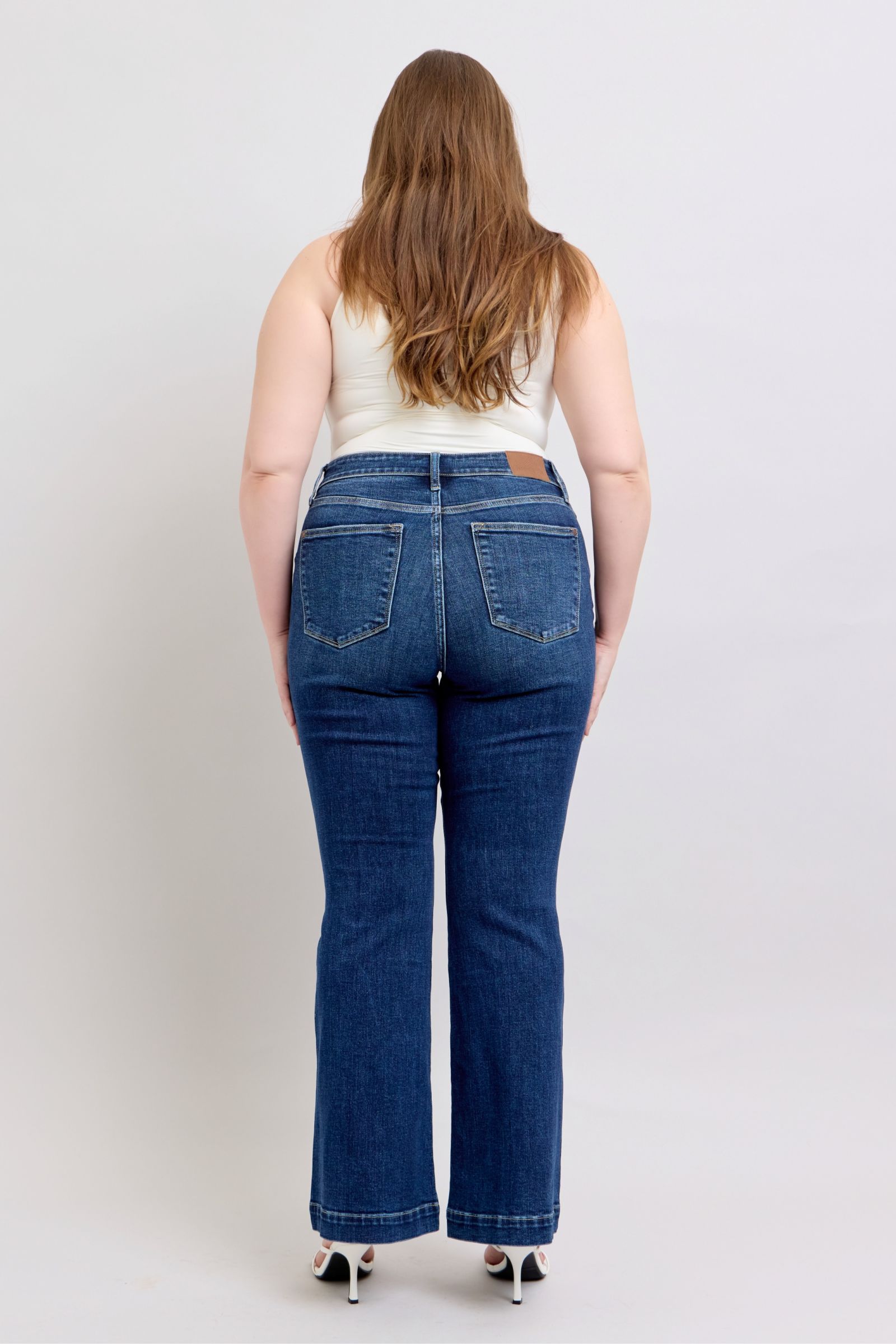 Judy Blue Full Size High Rise Flare Jeans with Pockets Plus Size Coco’s Tee Boutique