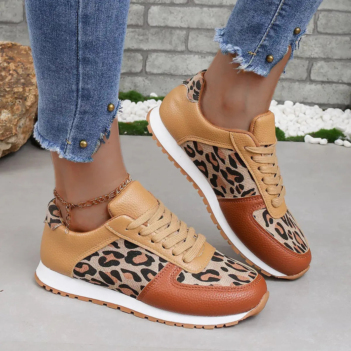 Leopard Print Casual Sneakers Simply Love