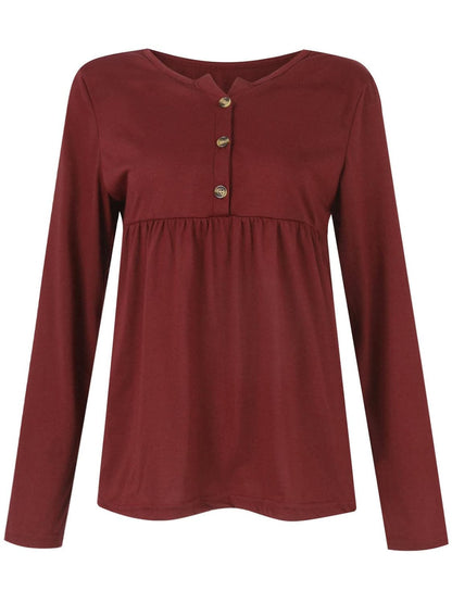 Chic button-down long sleeve tee