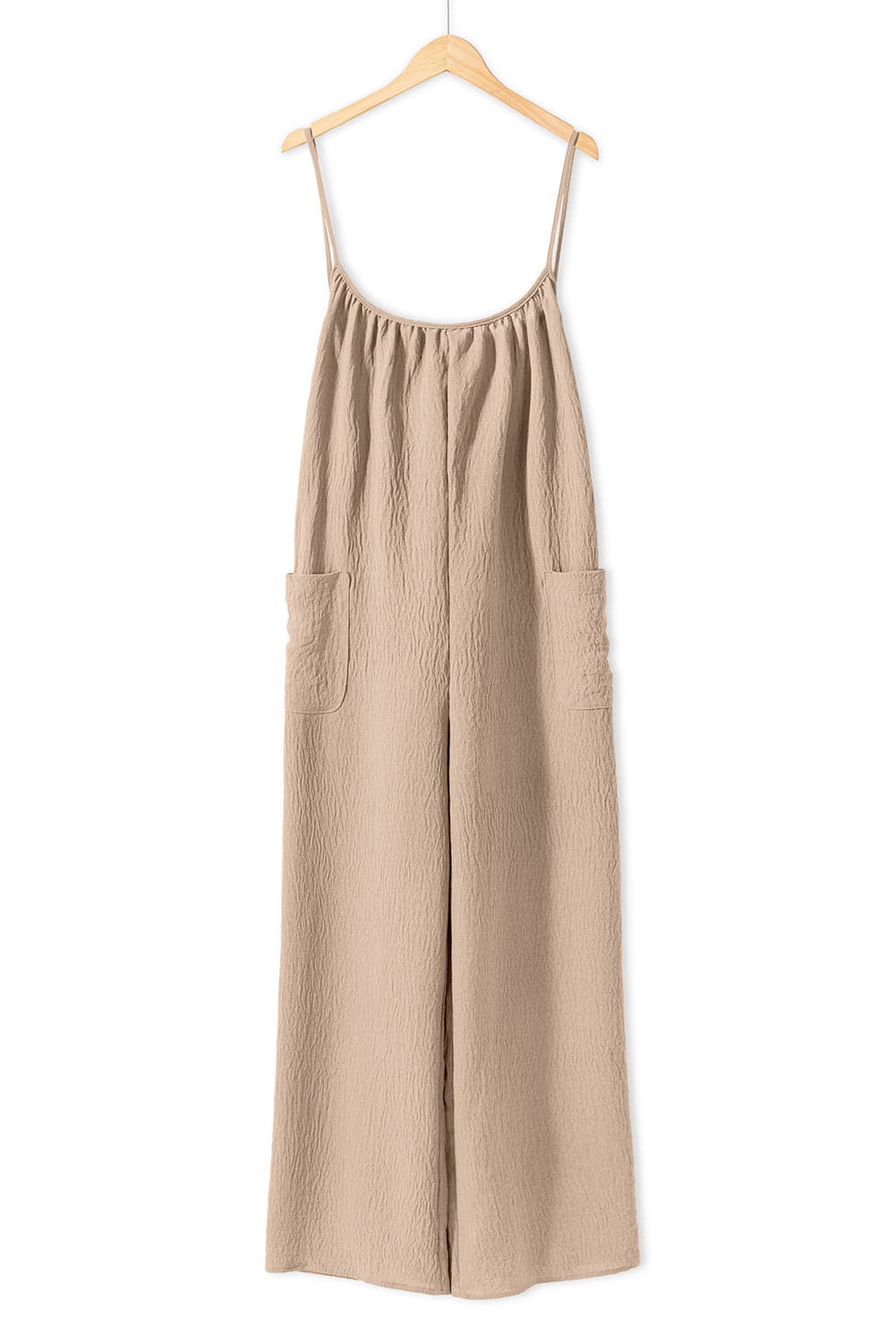 Scoop Neck Spaghetti Strap Jumpsuit.