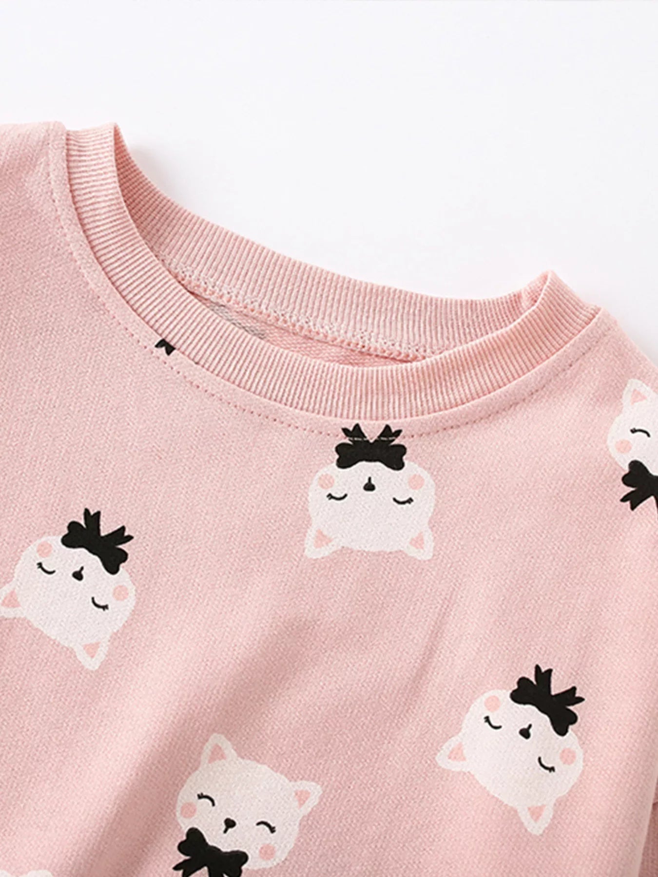 Children's Cute Cat Print Long Sleeve Sweatshirt Simply Love