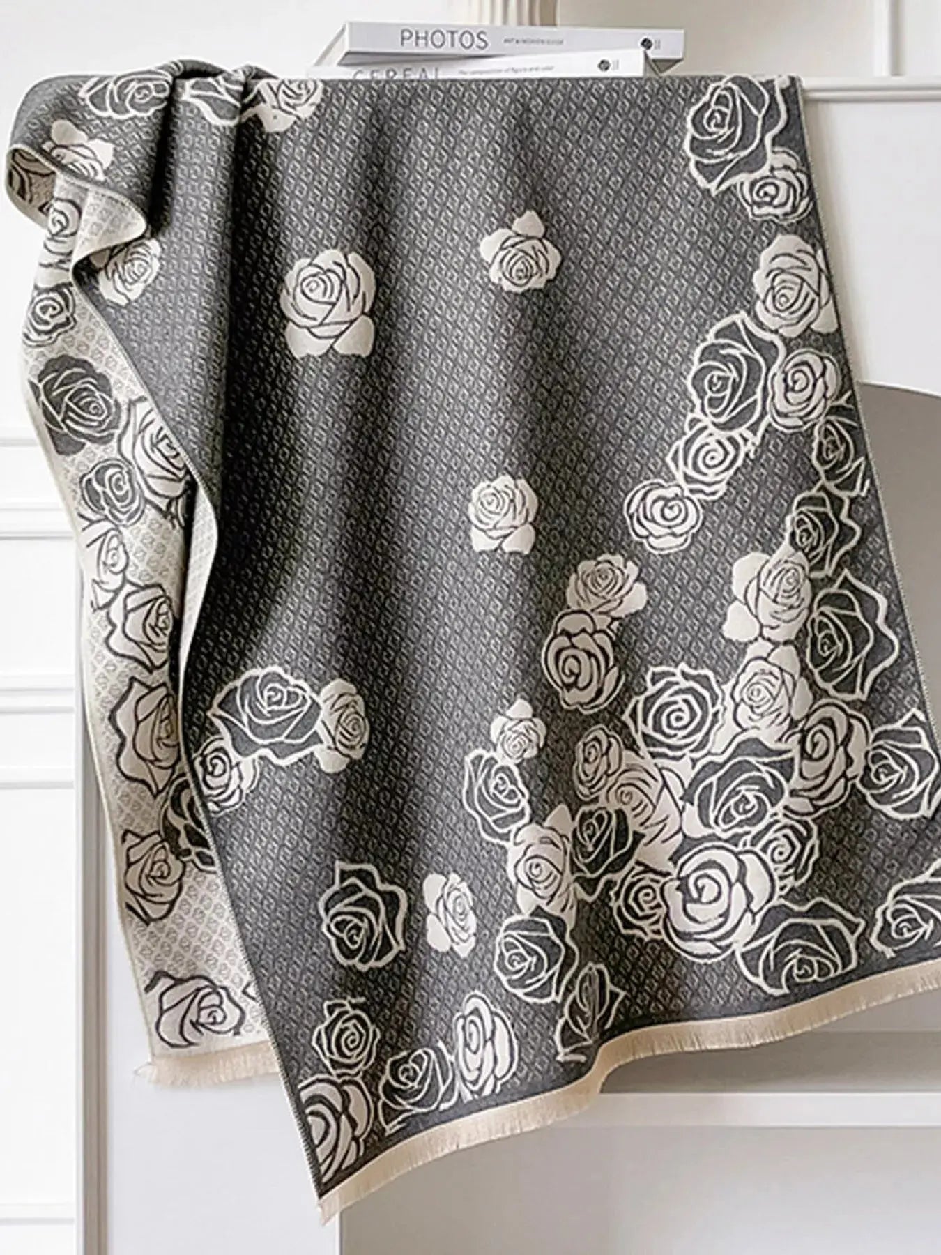 Rose Pattern Warm Scarf Simply Love