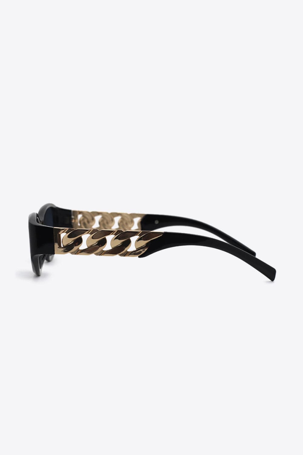 Chain Detail Temple Cat Eye Sunglasses.