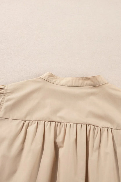 Simply Love Leopard Blouse: Frill Sleeves