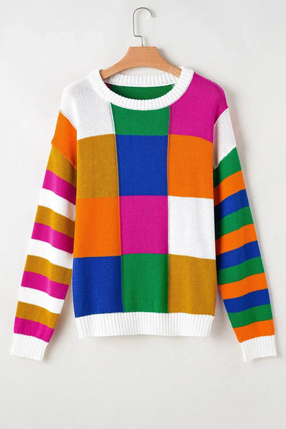 Color Block Long Sleeve SweaterFeatures: Basic style
Stretch: Slightly stretchy
Material composition: 55% acrylic, 45% cotton
Care instructions: Machine wash cold. Tumble dry low.
Imported


Size
Love Salve Color Block Long Sleeve SweaterKnit Tops