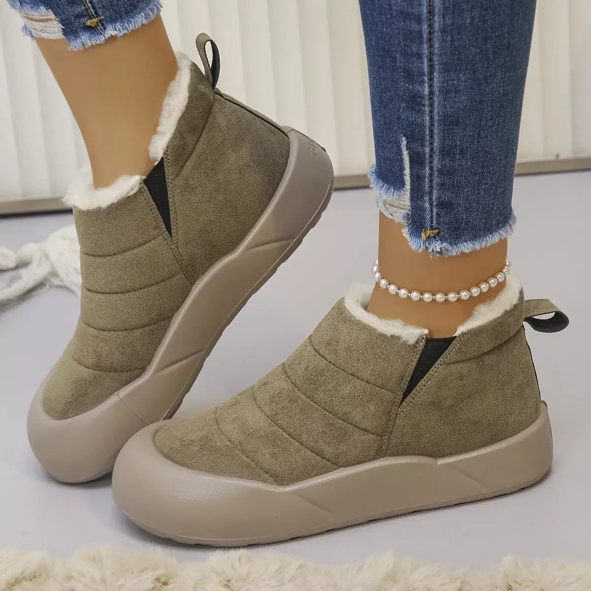 Warm Plush Lined Ankle Boots Simply Love