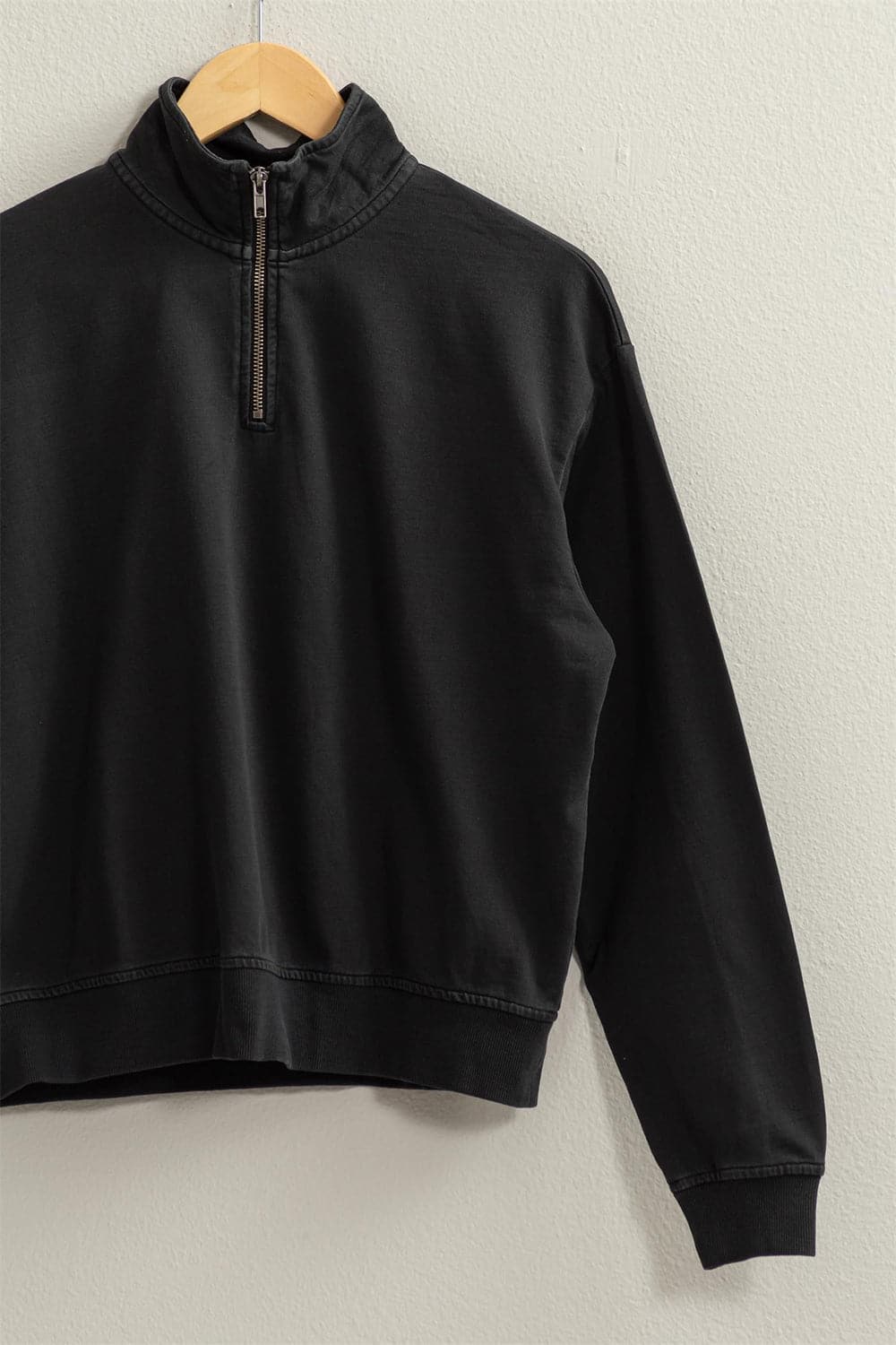 HYFVE Half Zip Drop Shoulder Sweatshirt.