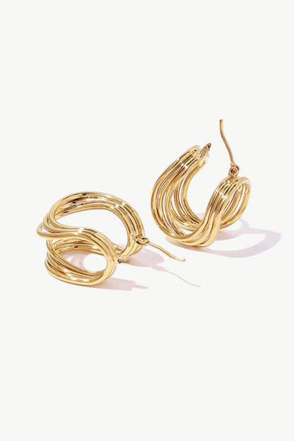 Modern brass u-shaped hoops