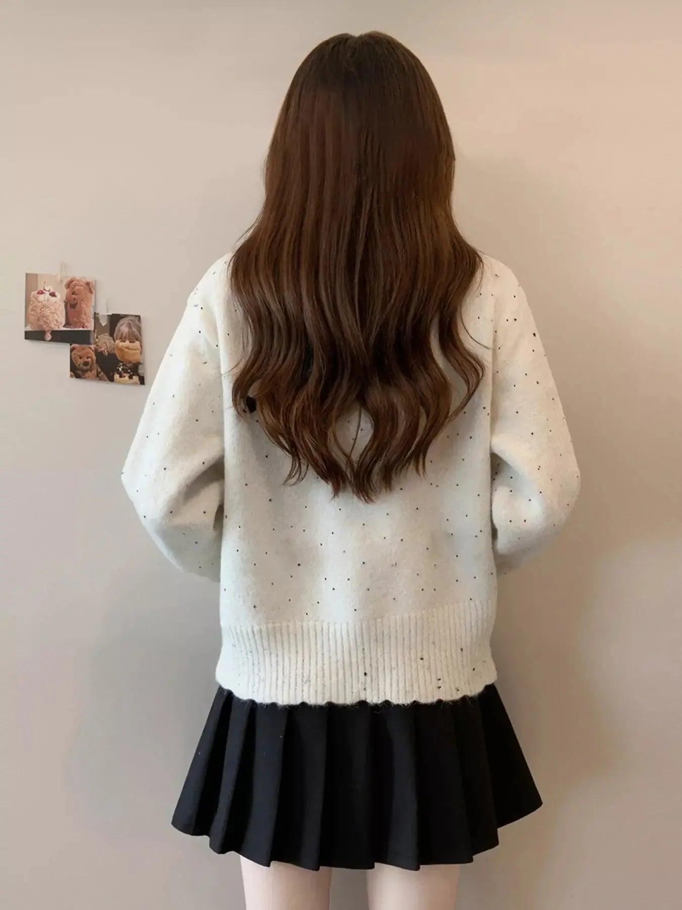 Bow Button Up Ribbed Hem Cardigan Simply Love