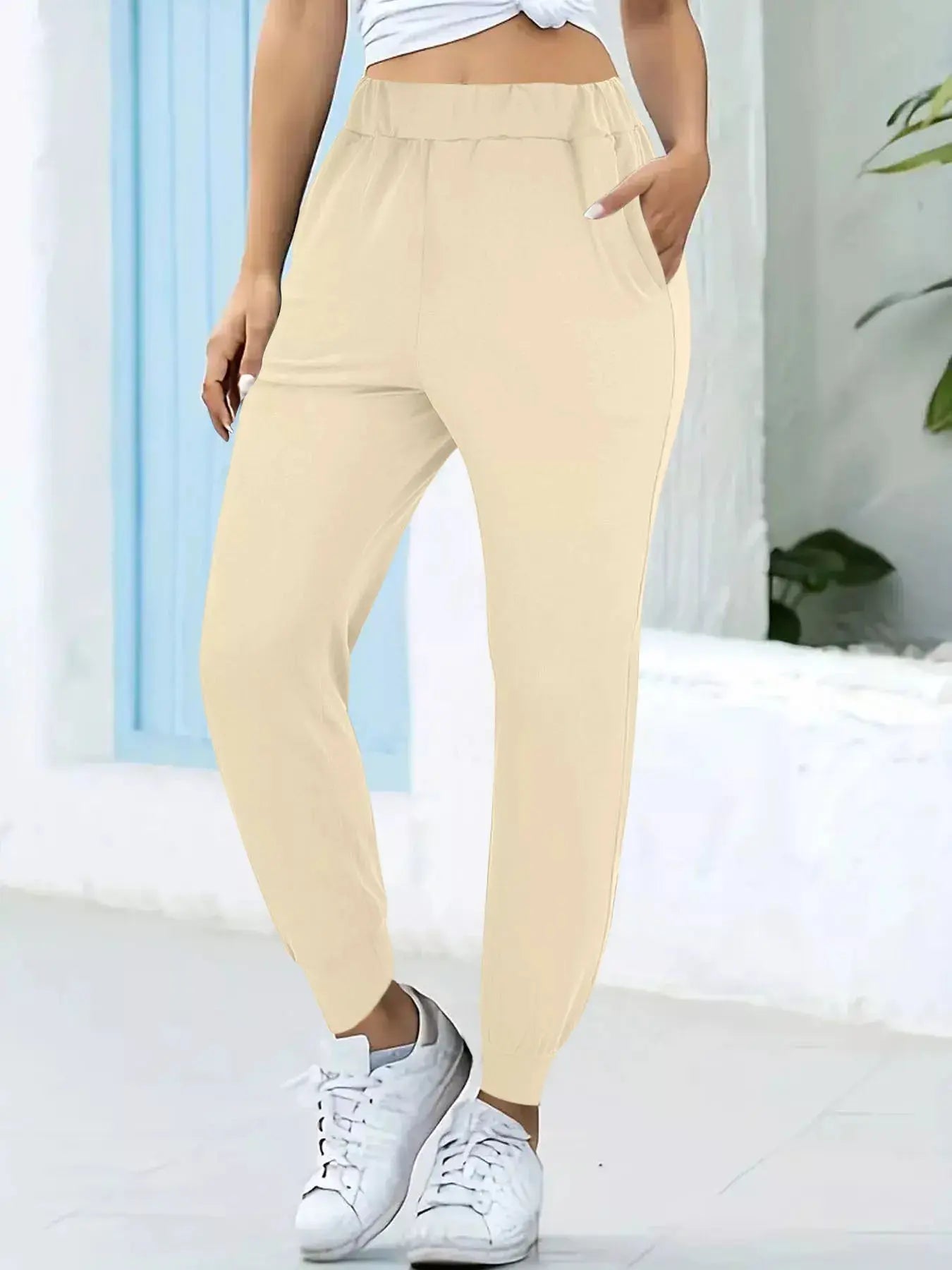 Comfortable Elastic Waist Casual Pants Simply Love