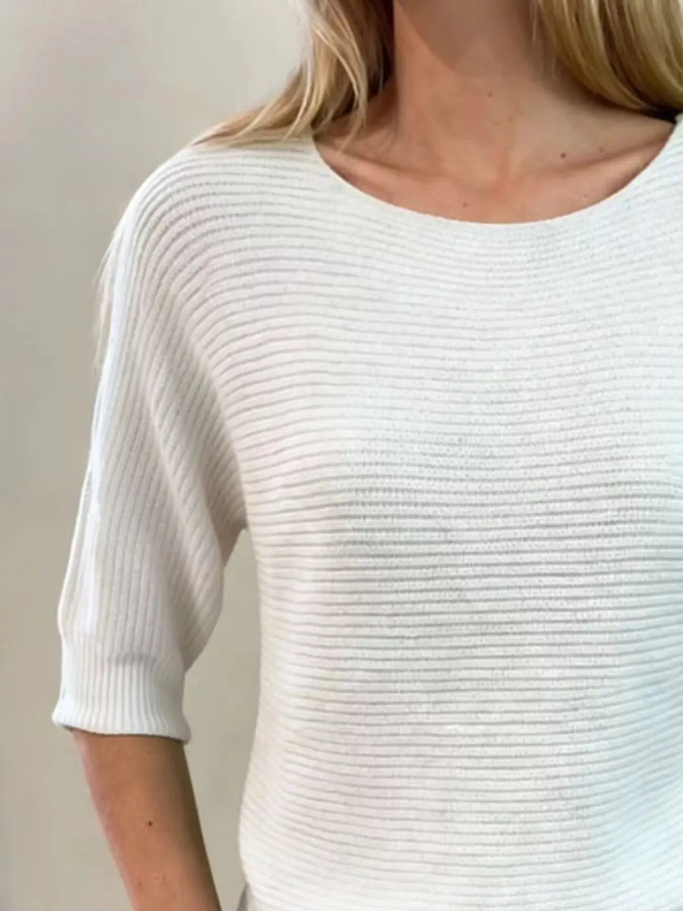 Full Size Ribbed Knit Round Neck Sweater Plus Size Simply Love