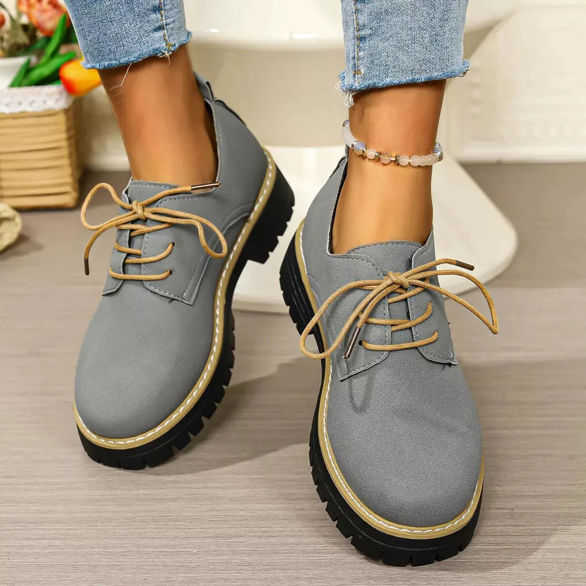 Lace-Up Platform Loafers Simply Love