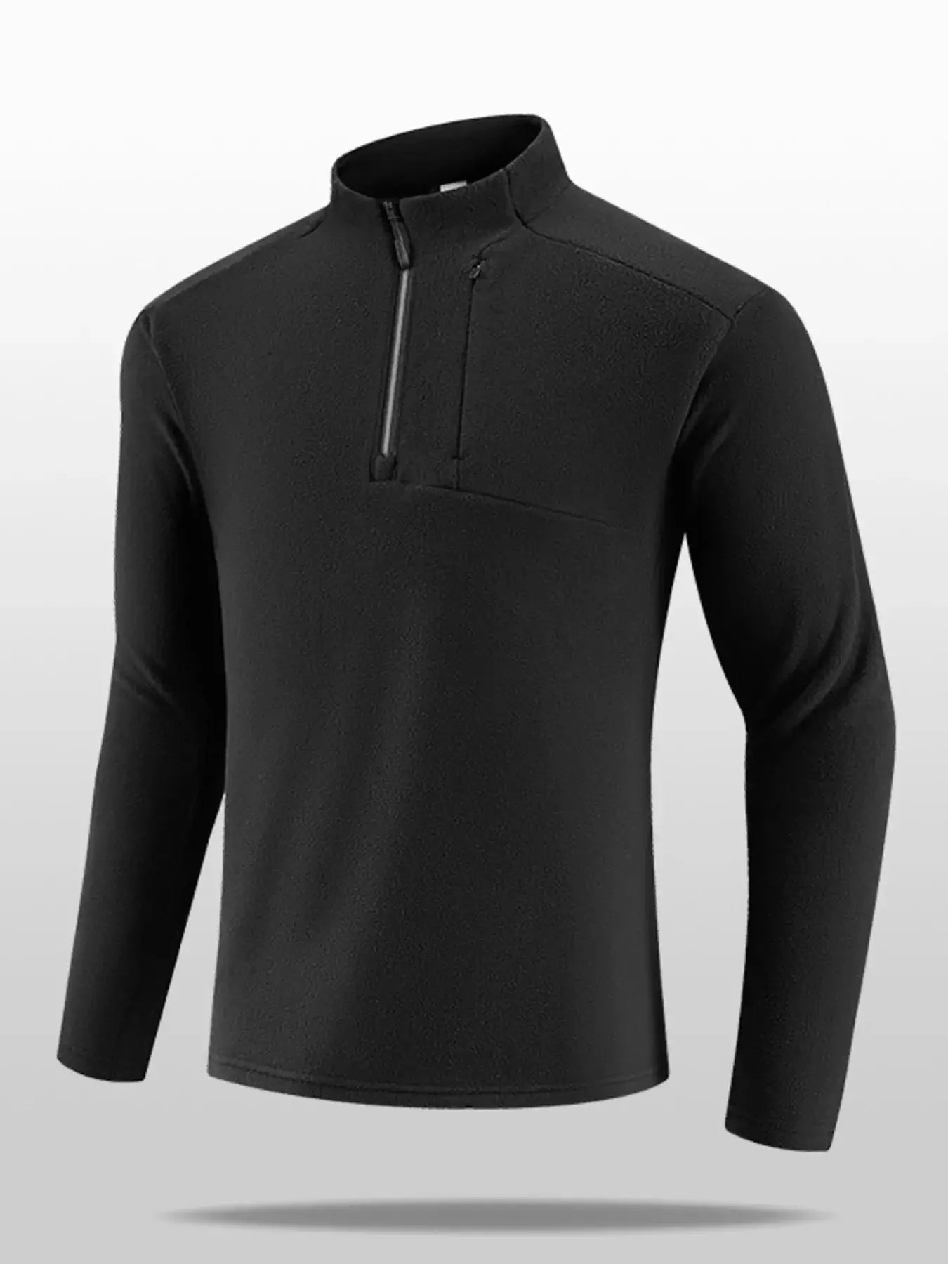 Men's Plus Size Quarter-Zip Fleece Sweatshirt Simply Love