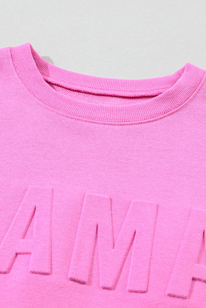 Vera MAMA Letter Embossed Casual Sweatshirt for Moms - Love Salve 