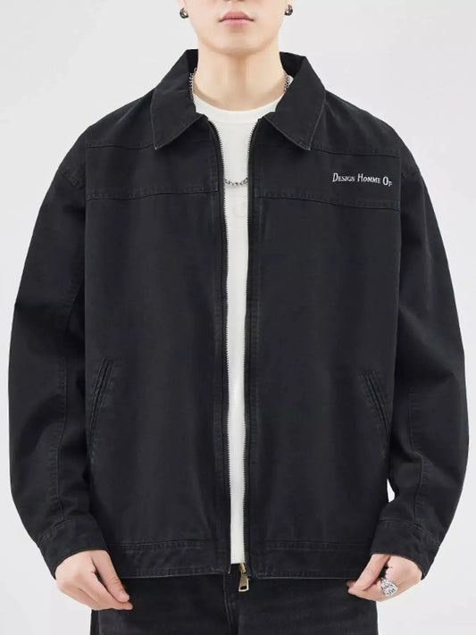 Men's Plus Size Zip Up Long Sleeve Jacket Simply Love