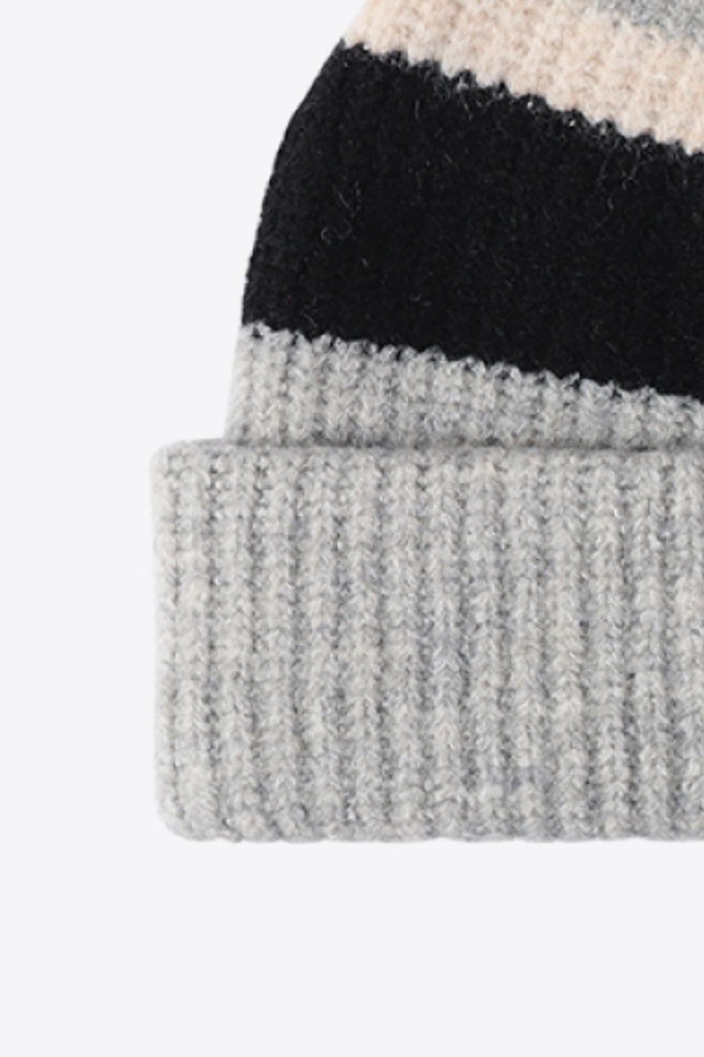 Tricolor Cuffed Knit Beanie.