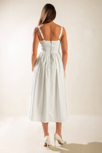 EASILY LOVED WOVEN MIDI DRESS - Love Salve