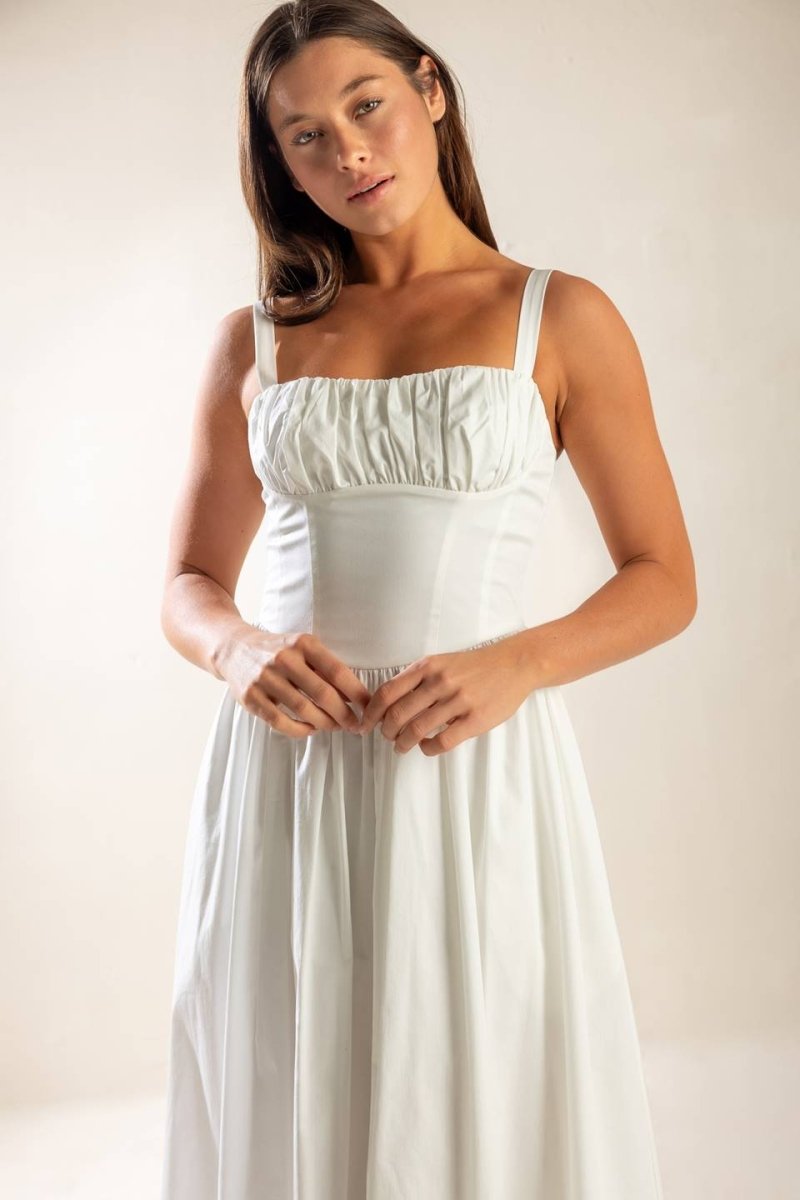EASILY LOVED WOVEN MIDI DRESS - Love Salve