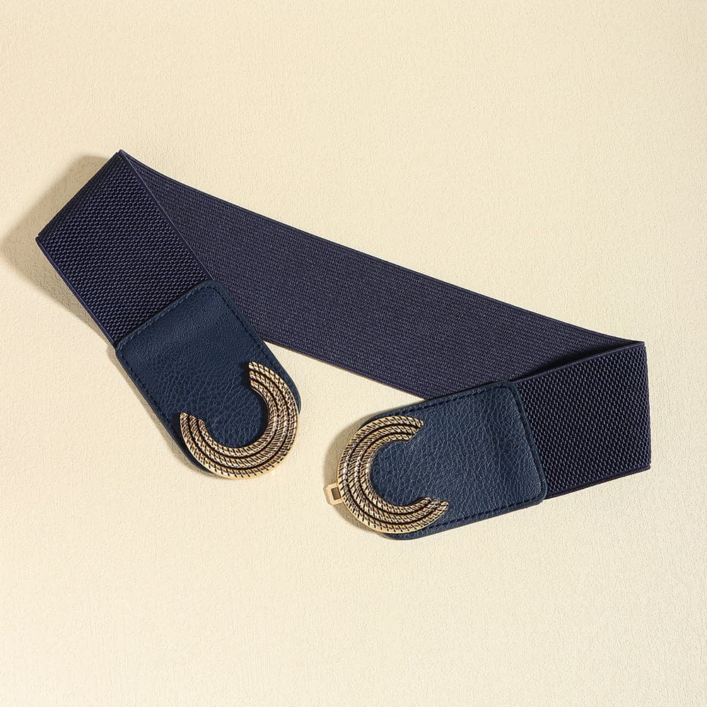 Double C Buckle Elastic Belt.