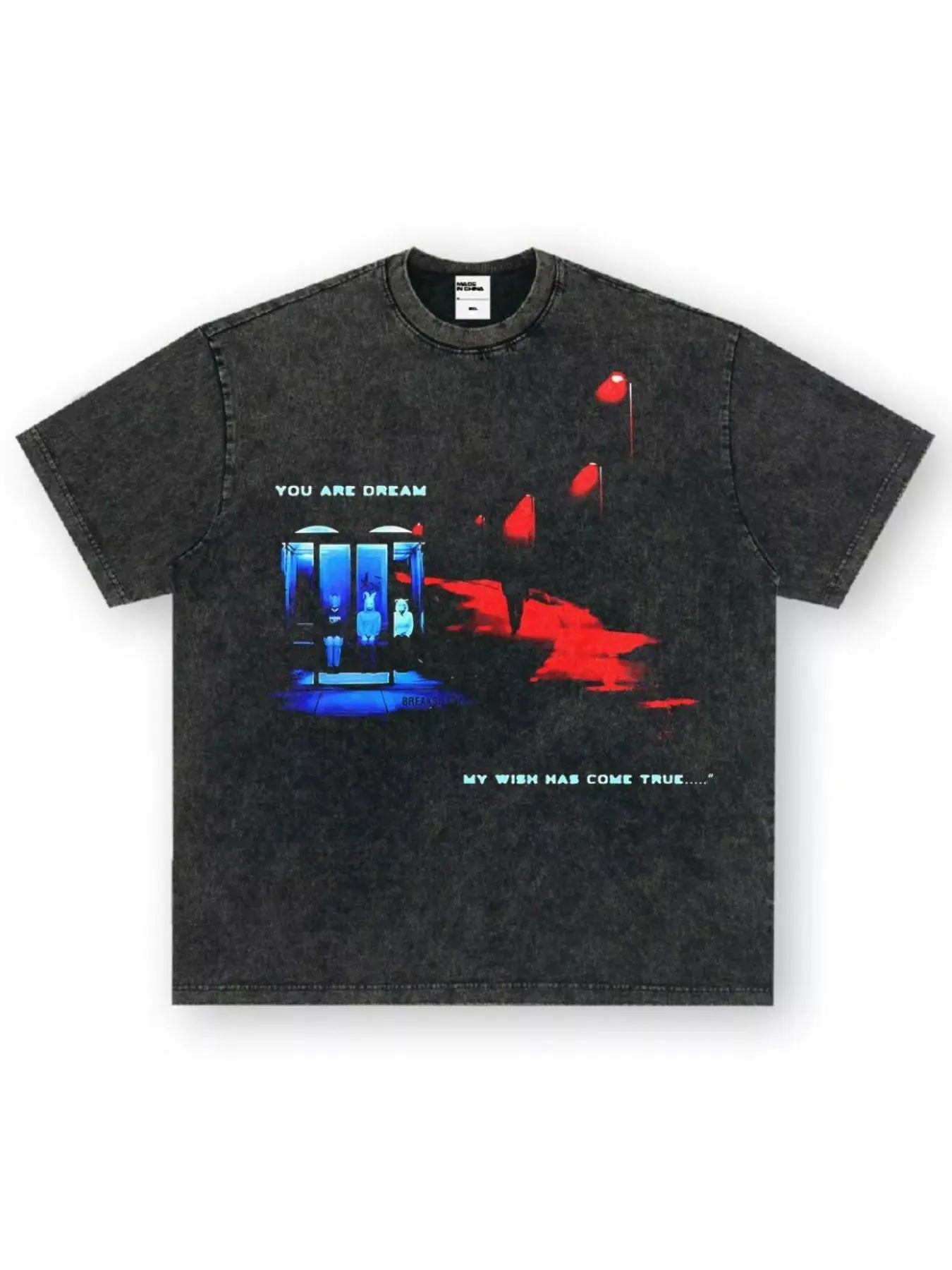 Men's Graphic Round Neck Oversized T-Shirt Simply Love