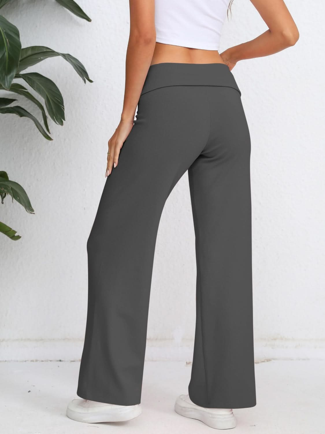 High-Waisted Wide Leg Trousers